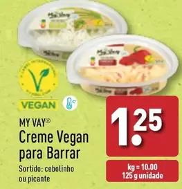 Oferta de My Vay - Creme Vegan Para Barrar por 1,25€ em Aldi