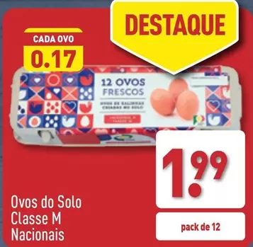 Oferta de Ovos Do Solo Classe M Nacional por 1,99€ em Aldi