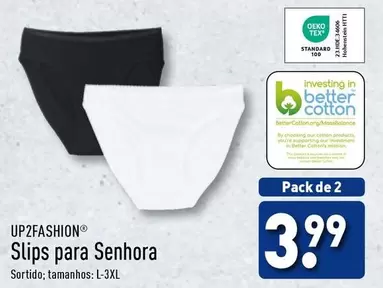 Oferta de Up2fashion - Slips Para Senhora por 3,99€ em Aldi