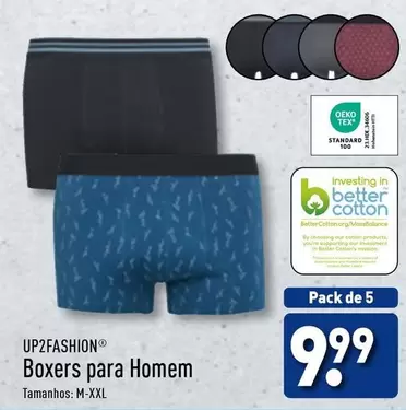 Oferta de Up2fashion - Boxers Para Homem por 9,99€ em Aldi