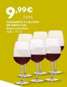 Oferta de XXL - Royal Leerdam - Conjunto 6 Calices De Vinho Xxl por 9,99€ em Intermarché