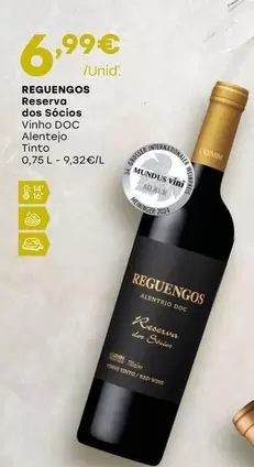 Oferta de Reguengos - Reserva Dos Sócios por 6,99€ em Intermarché