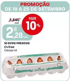 Oferta de Ovitae - 12 Ovos Frescos por 2,28€ em Intermarché