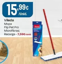 Oferta de Vileda - Mopa Flip Pet Pro  por 15,99€ em Intermarché