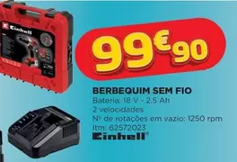 Oferta de Einhell - Berbequim Sem Fio por 99,9€ em Bricomarché