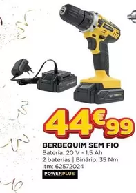 Oferta de Berbequim Sem Fio por 44,99€ em Bricomarché