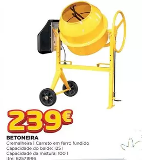 Oferta de Betoneira por 239€ em Bricomarché