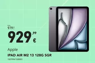 Oferta de Apple - Ipad Air M2 por 929,99€ em Radio Popular