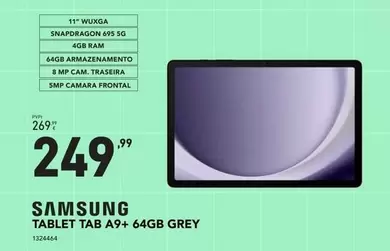 Oferta de CAM - Samsung - Tablet A9+ 64gb Grey por 249,99€ em Radio Popular