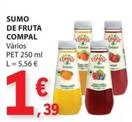 Oferta de Compal - Sumo De Fruta por 1,39€ em E.Leclerc