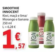 Oferta de Lima - Smoothie Innocent - Kiwi, Maçã E Lima/ Morango E Banana por 1,57€ em E.Leclerc