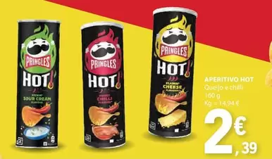 Oferta de Pringles - Hot - Aperitivo por 2,39€ em E.Leclerc