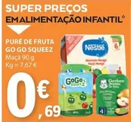 Oferta de Nestle - Nestlé - Pure De Fruta Go Go Squeez por 0,69€ em E.Leclerc