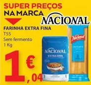 Oferta de Nacional - Farinha Extra Fina por 1,04€ em E.Leclerc