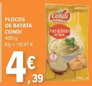 Oferta de Condi - Flocos De Batata por 4,39€ em E.Leclerc