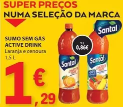 Oferta de Santal - Sumo Sem Gas Active Drink por 1,29€ em E.Leclerc