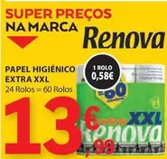 Oferta de Renova - Papel Higiénico Extra Xxl por 0,58€ em E.Leclerc