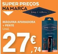 Oferta de King C Gillette - King C - Maquina Aparadora + Pente por 27,74€ em E.Leclerc