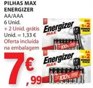 Oferta de Energizer - Pilhas Max por 7,99€ em E.Leclerc