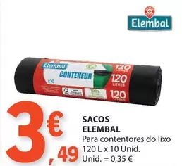 Oferta de Elembal - Sacos por 3,49€ em E.Leclerc