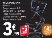 Oferta de Taça Pequena por 3,99€ em E.Leclerc