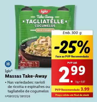 Oferta de Iglo - Massas Take-away por 2,99€ em Lidl