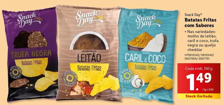 Oferta de A+ - Batatas Fritas com sabores por 1,49€ em Lidl