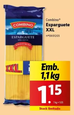 Oferta de Combino - Esparguete XXL por 1,15€ em Lidl