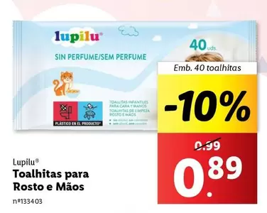 Oferta de Lupilu - Lupilu - Toalhitas Para Rosto E Maos por 0,89€ em Lidl