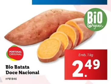 Oferta de Bio Batata Doce Nacional por 2,49€ em Lidl