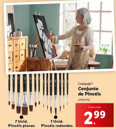 Oferta de Conjunto De Pinceis por 2,99€ em Lidl