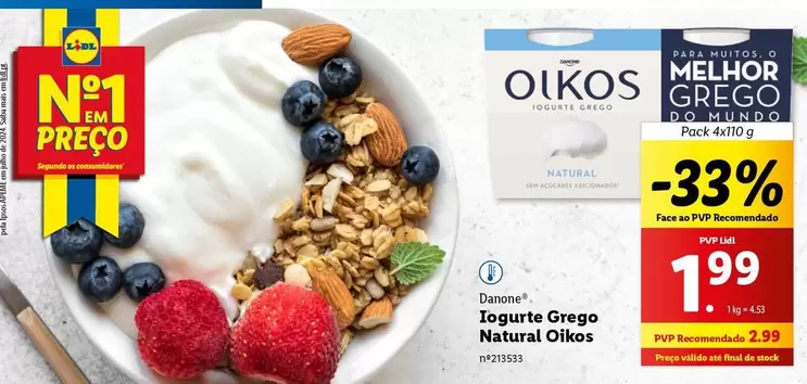 Oferta de Lidl - OIKOS - Igouste Grego Natural Olikos por 1,99€ em Lidl