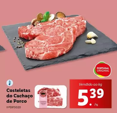 Oferta de Portugal Original - Costeletas Do Cachaco De Porco por 5,39€ em Lidl