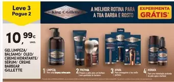 Oferta de Gillette - Gel Limpeza/ Balsamo/ Oleo/ Creme Hidratante/ Serum Creme por 10,99€ em Continente