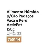 Oferta de ActivPet - Alimento Humido P/Cão Pedaços Vaca E Peruem Recheio