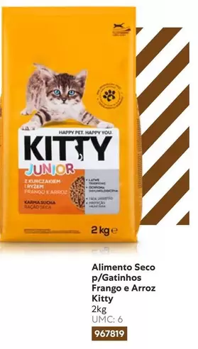 Oferta de Kitty - Alimento Seco P/Gatiinhos Frango E Arrozem Recheio