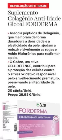 Oferta de Forderma - Suplemento Colageno Anti-Idade Global por 29,98€ em Auchan