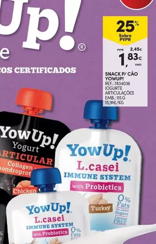 Oferta de Up - Yogurt - Snack P/ Cao por 1,83€ em Continente