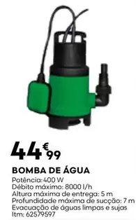 Oferta de Bomba De Água por 44,99€ em Bricomarché