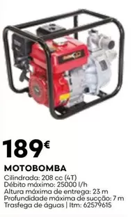 Oferta de Motobomba por 189€ em Bricomarché