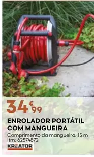 Oferta de .Com - Enrolador Portátil Com Mangueira por 34,99€ em Bricomarché