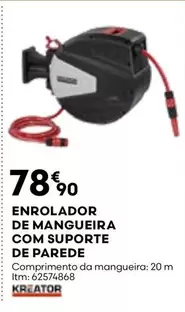 Oferta de .Com - Enrolador De Mangueira Com Suporte De Parede por 78,9€ em Bricomarché