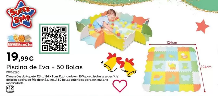 Oferta de Babysmile - Piscina De Eva + 50 Bolas por 19,99€ em Toys R Us