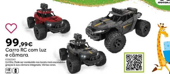 Oferta de Carro Rc Com Luz E Camara por 99,99€ em Toys R Us