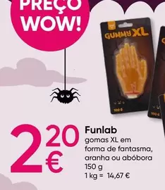 Oferta de Forma+ - Funlab - gomas XL em forma de fantasma, aranha ou abóbora por 2,2€ em Pepco