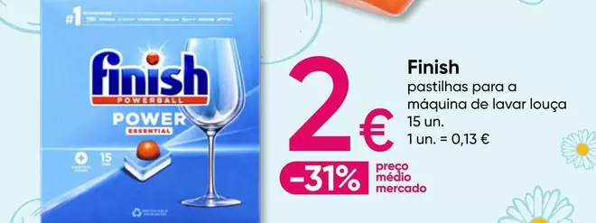 Oferta de Finish - Pastillas Para A Maquina De Lavar Louga por 0,13€ em Pepco