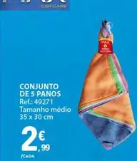 Oferta de Conjunto De 5 Panos por 2,99€ em E.Leclerc