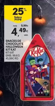 Oferta de Kit Kat - Snacks De Chocolate Halloween por 4,49€ em Continente