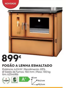 Oferta de A+ - Fogao A Lenha Esmaltado por 899€ em Bricomarché