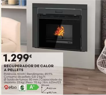 Oferta de A+ - Recuperador De Calor A Pellets por 1299€ em Bricomarché